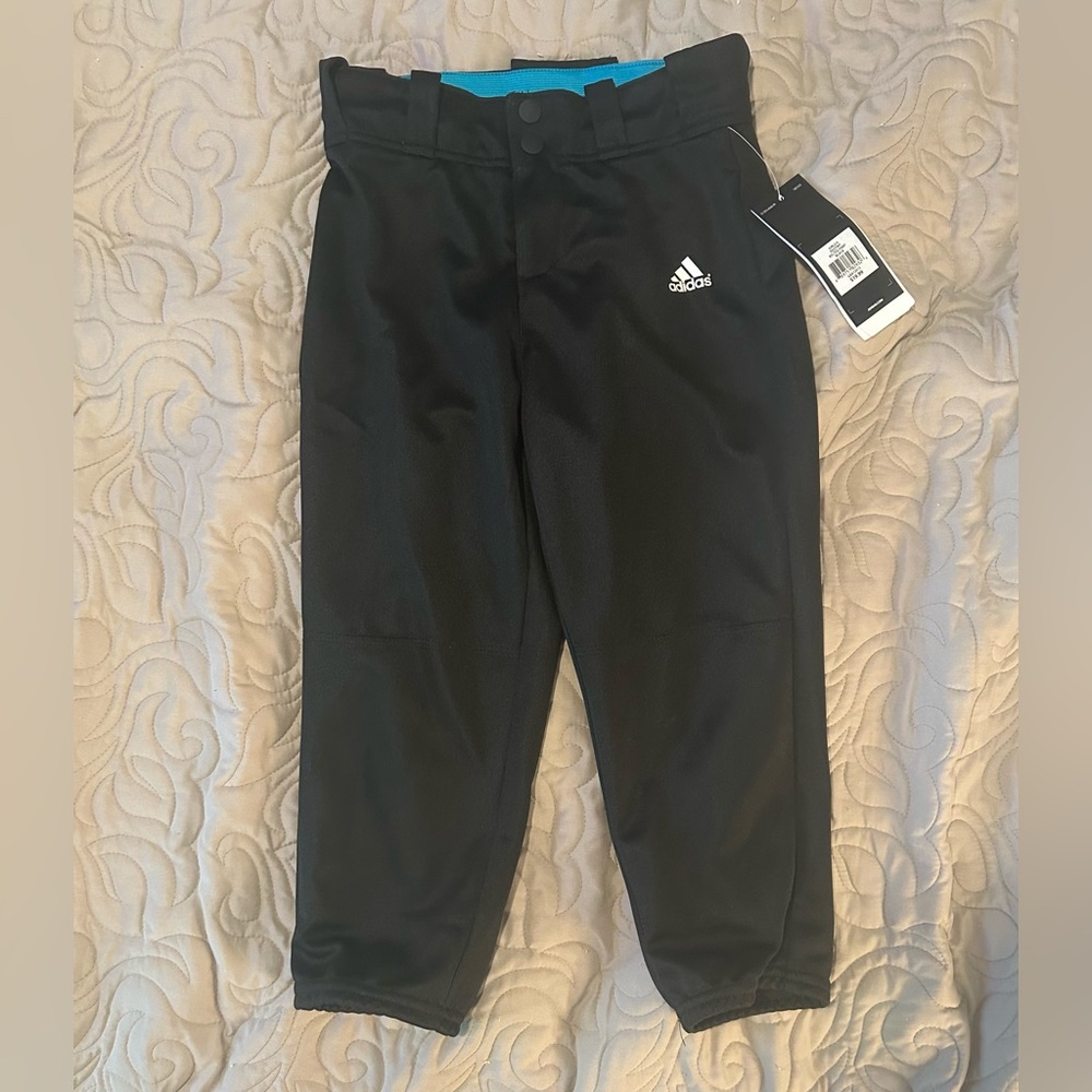 NWT Adidas Girls Softball Pants Destiny Black Size Small